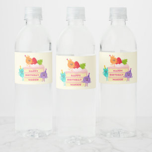 Super Simple Bumble Nums Birthday Cake Water Bottle Label