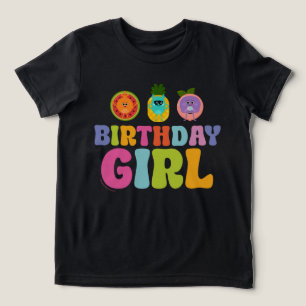 Super Simple   Bumble Nums Summer Birthday Girl Tri-Blend Shirt