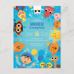 Super Simple Character Confetti Birthday Postcard