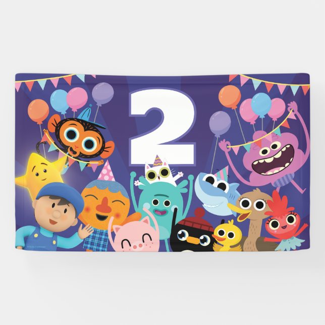 Super Simple Characters Festive Birthday Banner (Horizontal)