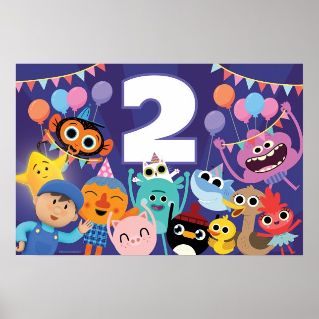 Super Simple Characters Festive Birthday Poster (Front)