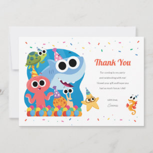 Super Simple   Finny the Shark Confetti Birthday Thank You Card