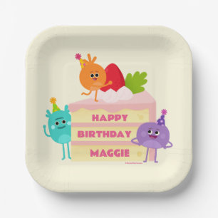 Super Simple Nums Space Birthday Cake Paper Plate