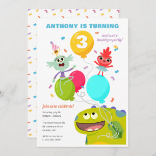 Super Simple   Rhymington Confetti Birthday Invitation
