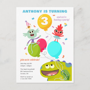 Super Simple Rhymington Confetti Birthday Postcard