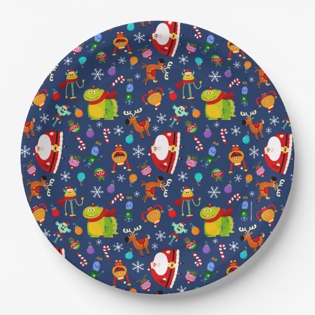 Super Simple Rhymington Holiday Character Paper Plate (Front)