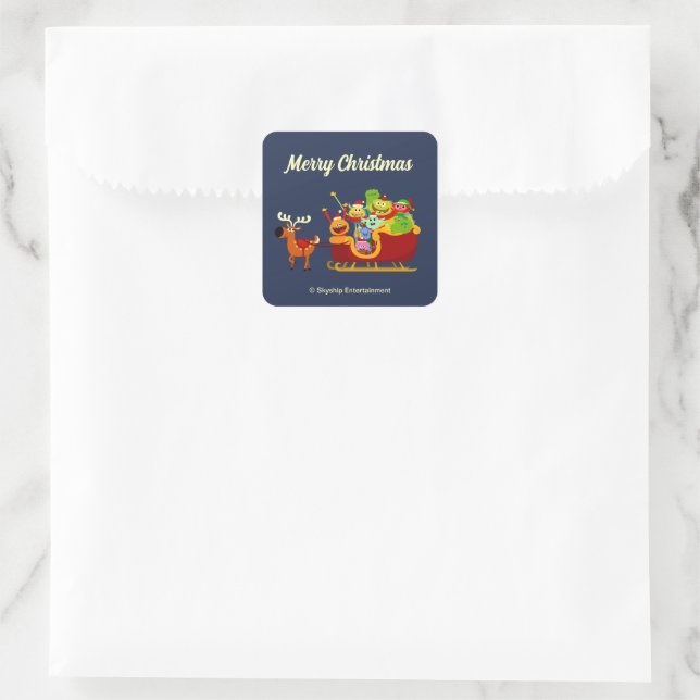 Super Simple Songs Rhymington Sleigh Ride Holiday Square Sticker (Bag)