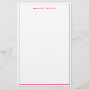 Super Simplicity Hot Pink White DIY Frame Stationery
