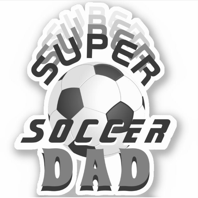 Super Soccer Dad Football Ball Sporty Father (Front)