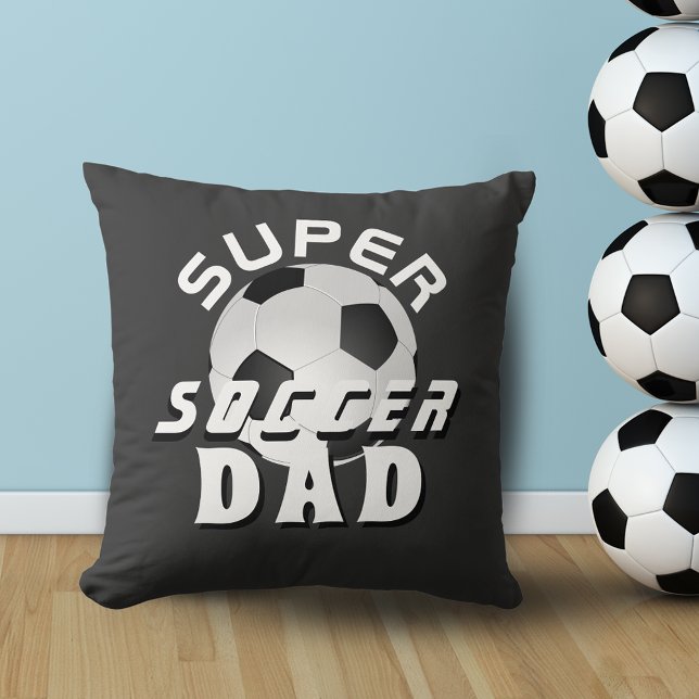 Super Soccer Dad Football Sporty Father Cushion (Creator Uploaded)