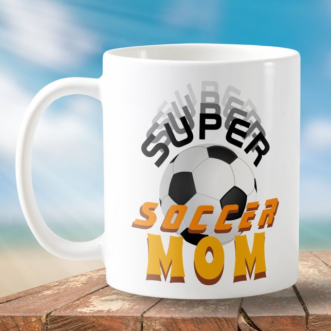Super Soccer Mum Football Sporty Mother  Coffee Mug (Creator Uploaded)