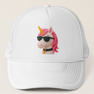 super soft unicorn-style plush style trucker hat