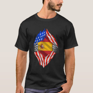 Super Spanish Heritage Spain Roots Usa Flag Gift T-Shirt