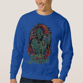Super Spartan Warrior Helmet Ancient Greek Vintage Sweatshirt