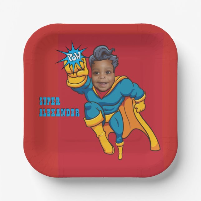 Super Special Kids 🌟 Greatest Superhero Paper Plate (Front)