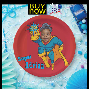 Super Special Kids 🌟 Greatest Superhero Paper Plate