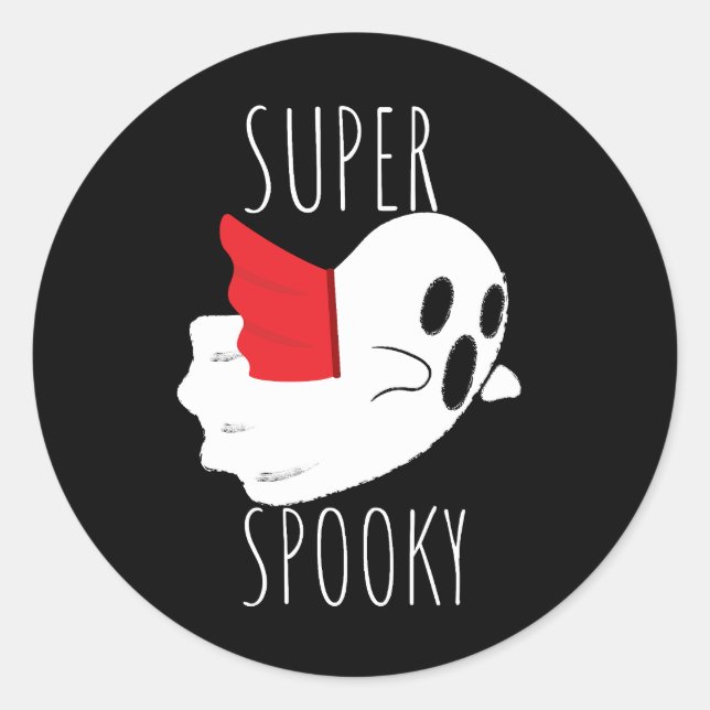 Super Spooky Classic Round Sticker (Front)