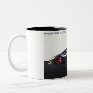 super sports car coffee mug on black