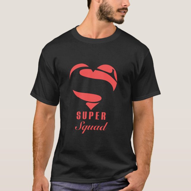 Super Squad Superhero Gift Family Christmas Costum T-Shirt (Front)