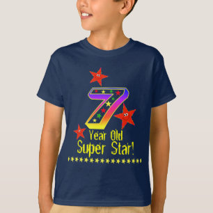 Super Star 7th Birthday Shirt for Boys
