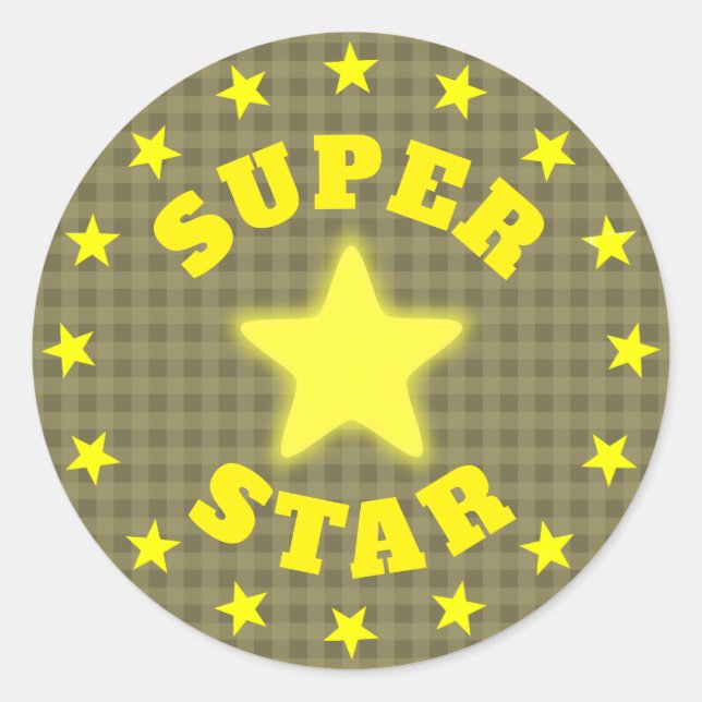 Super Star award Classic Round Sticker (Front)