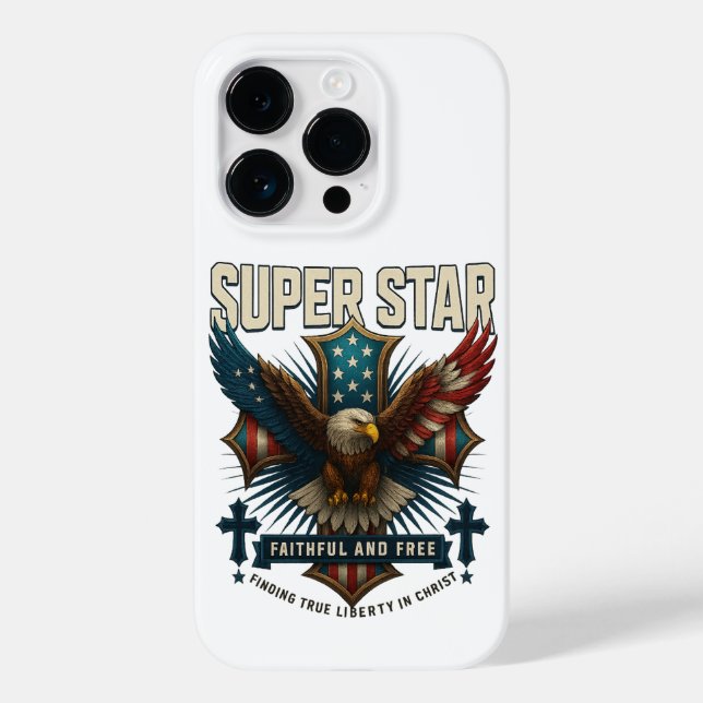 Super Star Eagle Emblem Case-Mate iPhone Case (Back)
