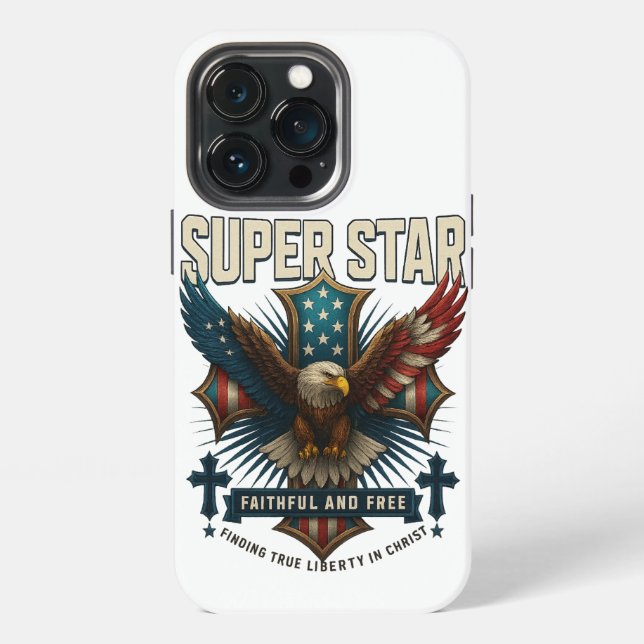 Super Star Eagle Emblem iPhone Case (Back)