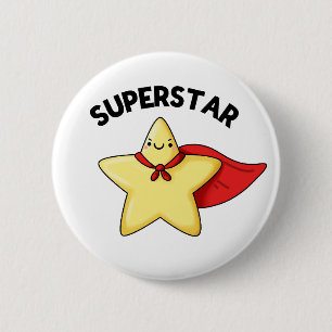 Super Star Funny Astronomy Pun  6 Cm Round Badge
