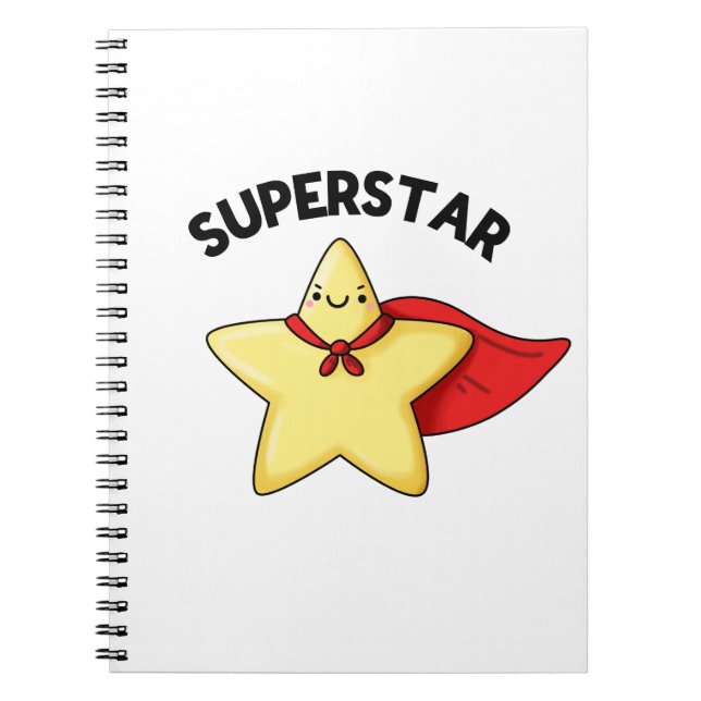 Super Star Funny Astronomy Pun  Notebook (Front)