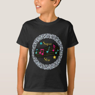Super Star Music Notes  T-Shirt