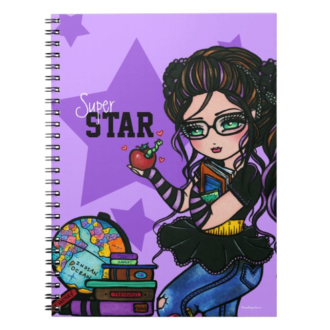 Super Star School Girl Smartie Notebook (Front)