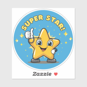 Super Star Sticker, Motivational Sticker, Star