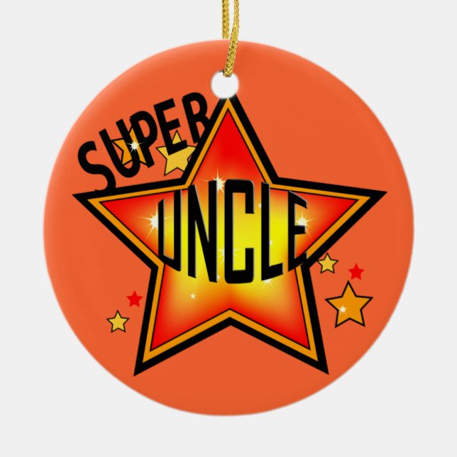 Super Star Uncle Christmas Ornament (Front)