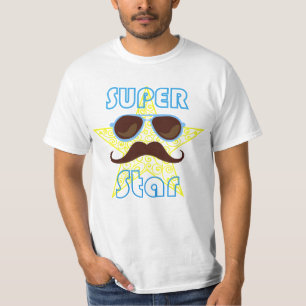 Super Star with sunglasses and mustache T-Shirt