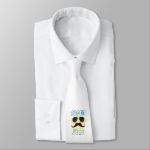 Super Star with sunglasses and mustache Tie