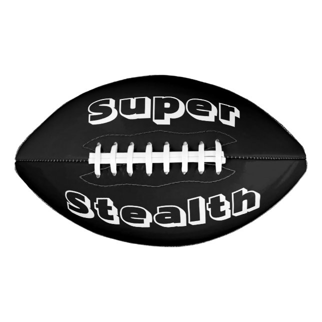 Super Stealth Black and White Football American Football (Front)