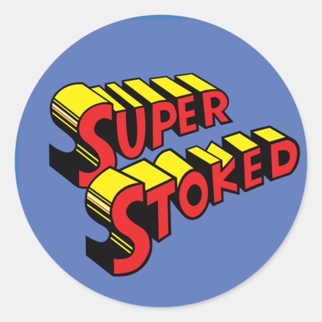 Super Stoked Blue Sticker (Front)