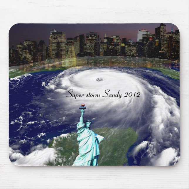 Super Storm Sandy 2012,Eye of the storm_ Mouse Mat (Front)