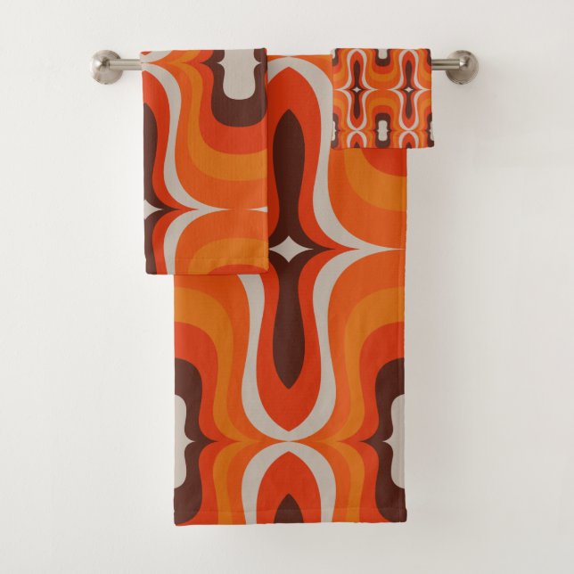 Super style mod 60s 70s towel set (Insitu)