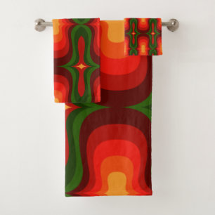 Super style mod 60s 70s towel set