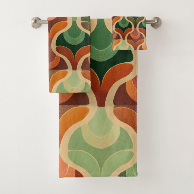 Super style mod 60s 70s towel set (Insitu)