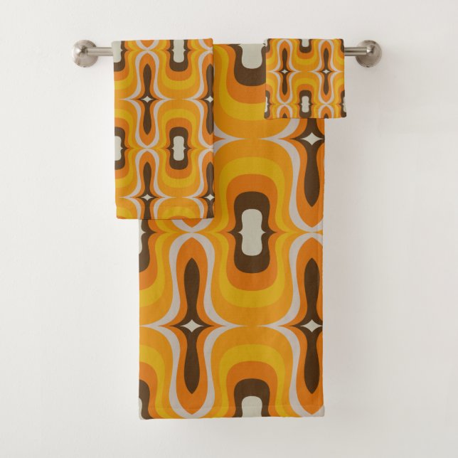 Super style mod 60s 70s towel set (Insitu)