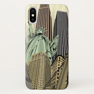 Super Stylised Cityscape NYC iPhone X Case