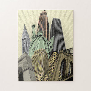 Super Stylised Cityscape NYC Jigsaw Puzzle