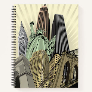 Super Stylised Cityscape NYC Notebook