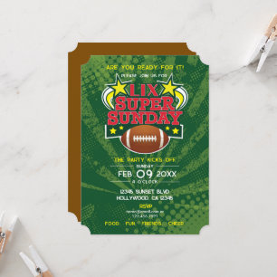 Super Sunday Football Party Invitation