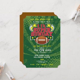 Super Sunday Football Party Invitation