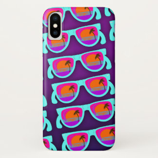 Super Sunset Shades Pattern iPhone X Case