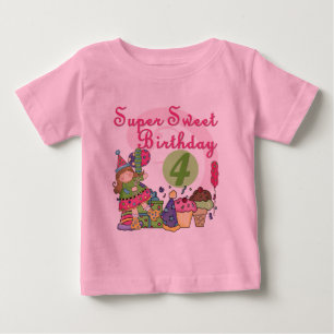 Super Sweet 4th Birthday T-shirts and Gifts