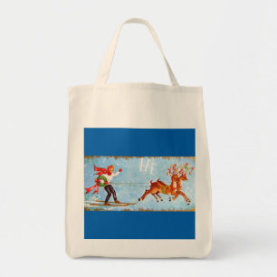 Super Sweet Vintage Reindeer Christmas Tote Bag